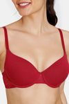 Zivame Beautiful Basics Padded Wired Medium Coverage T-Shirt Bra - Beet Red — thumbnail 5